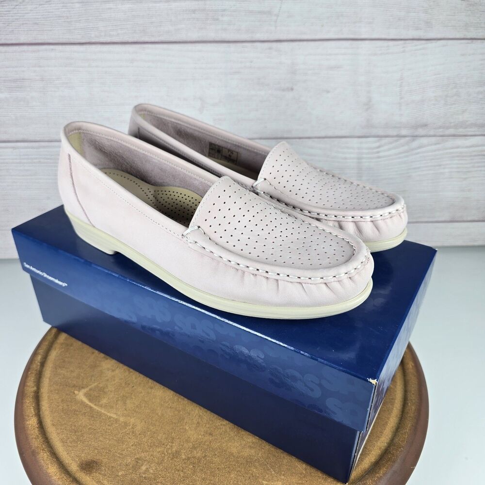 SAS Tripad Comfort Savvy Pink Nubuck Leather Moccasin Slip on Loafer Women 7.5 N